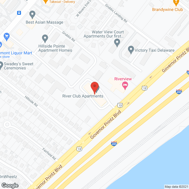 River Club Apartments in google map