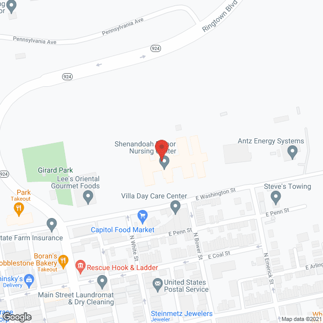 Shenandoah Manor Nursing Ctr in google map