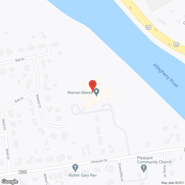 Warren Manor in google map