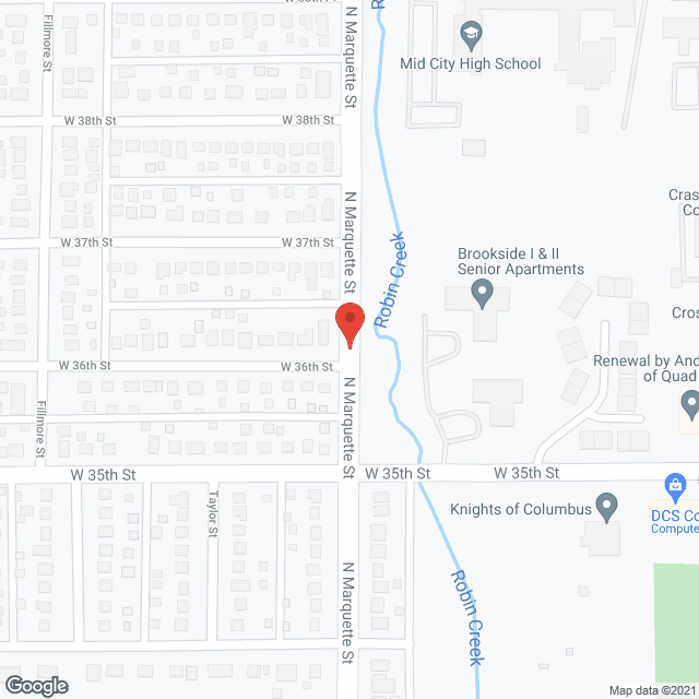 Brookside Senior Apartments in google map