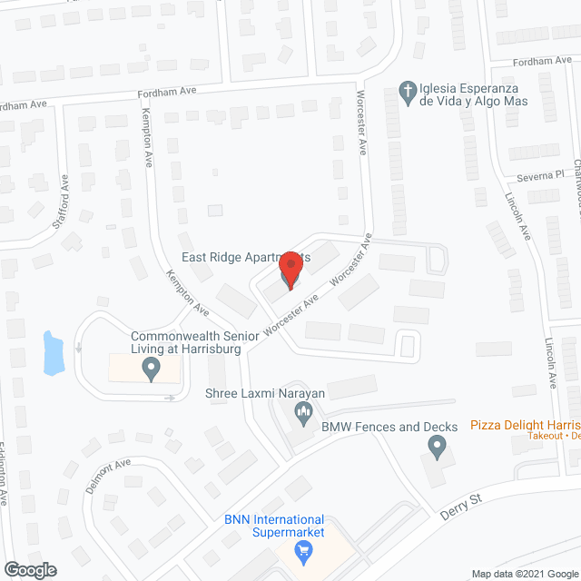East Ridge Apartments in google map