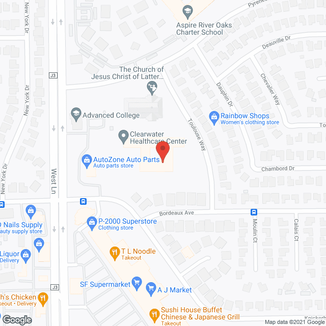 Clearwater Healthcare Center in google map