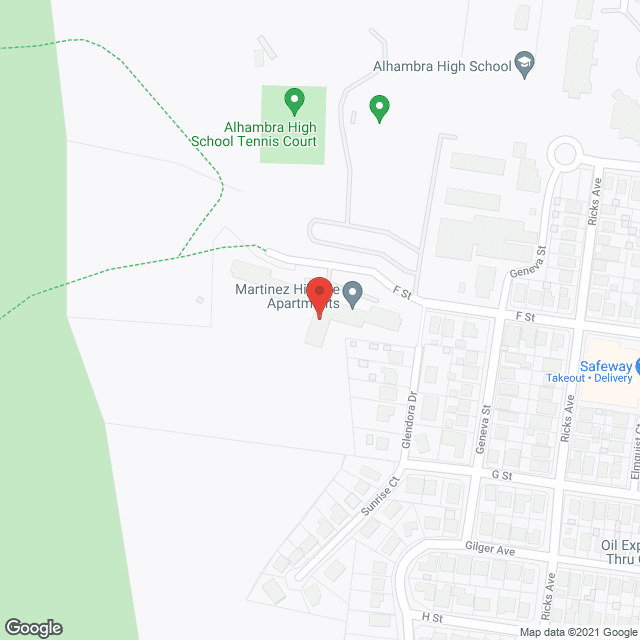 Martinez Hillside in google map