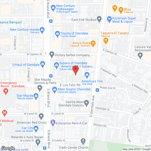 Los Feliz Gardens in google map