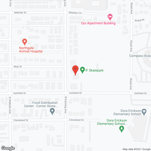 Garfield Apartments in google map
