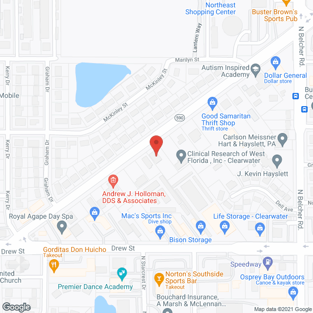 Twin Oaks ALF in google map