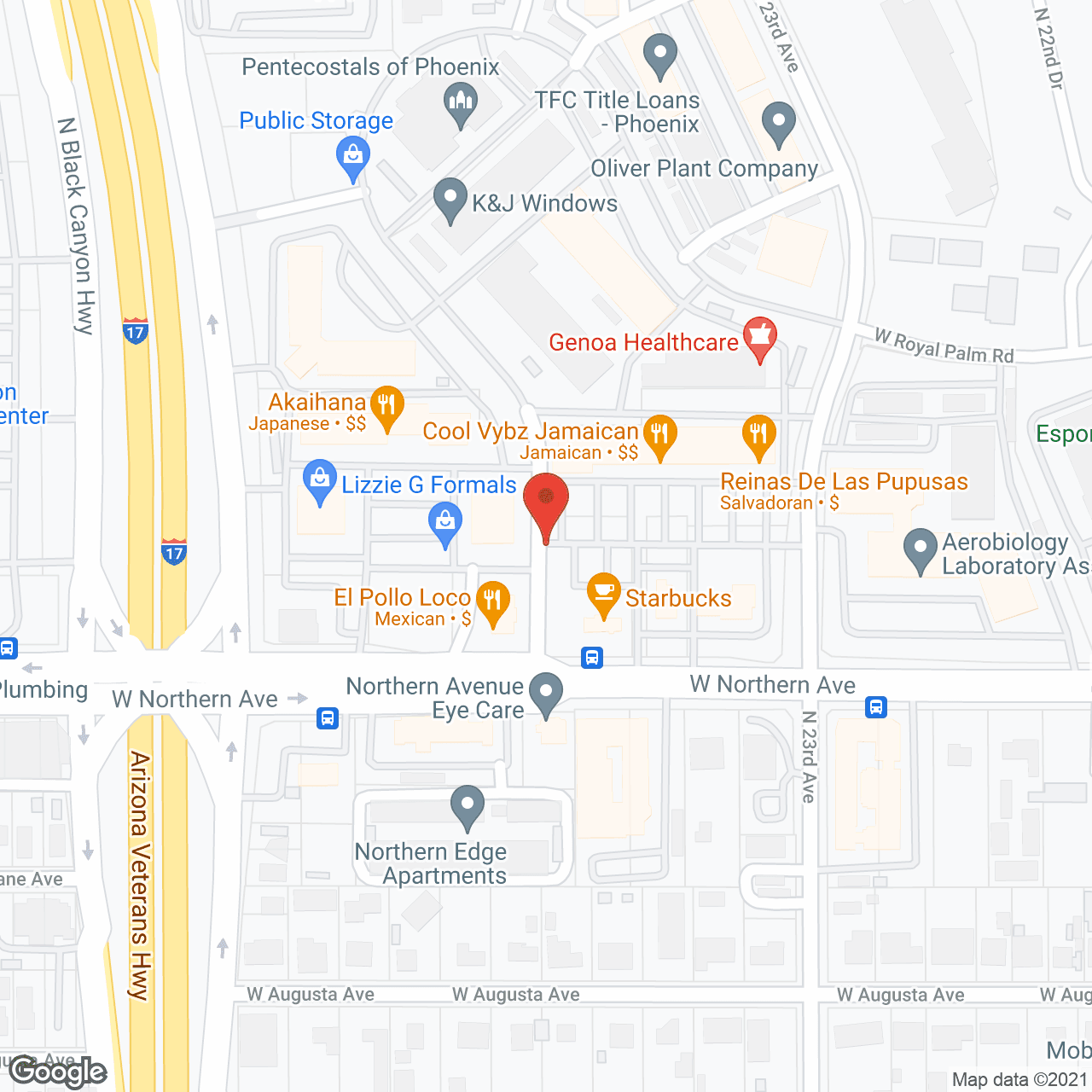 AdvisaCare Phoenix in google map
