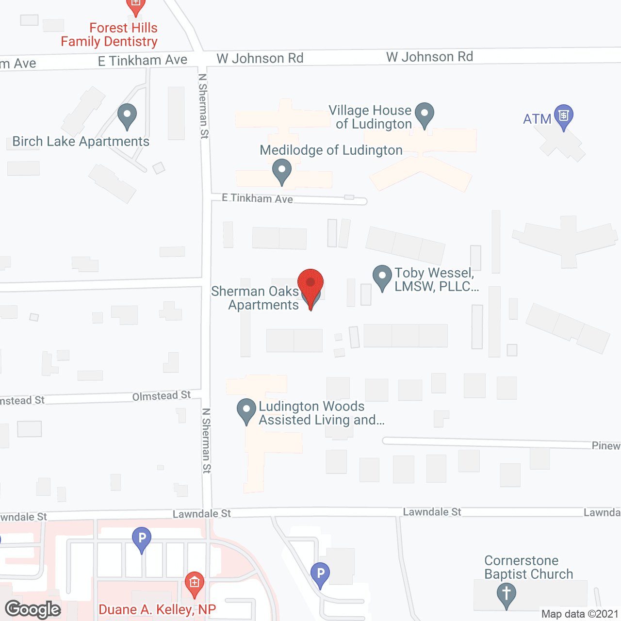 Sherman Oaks Manor in google map
