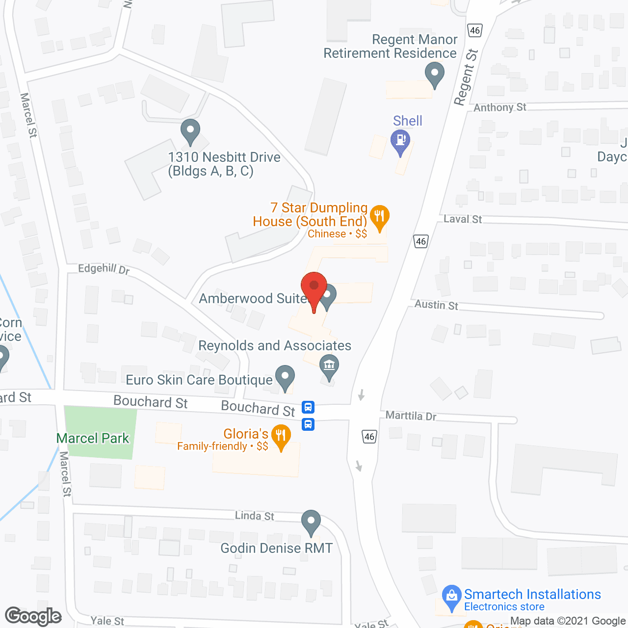 The Amberwood Suites in google map