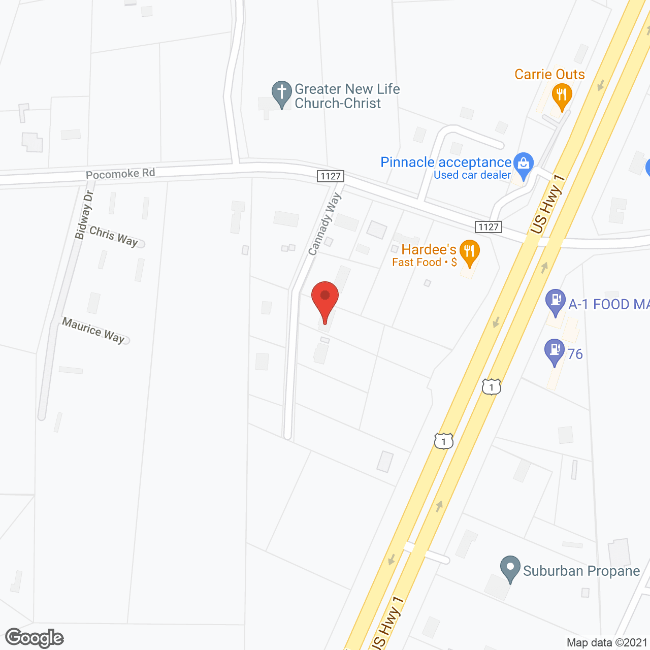 Divine Family Care at Cannady Way in google map