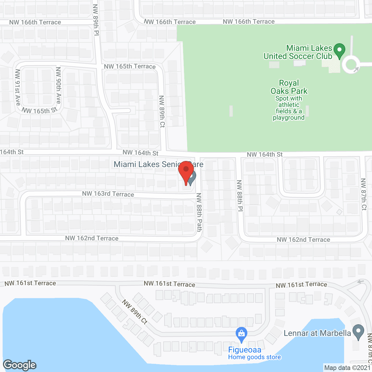 Miami Lakes Senior Care in google map