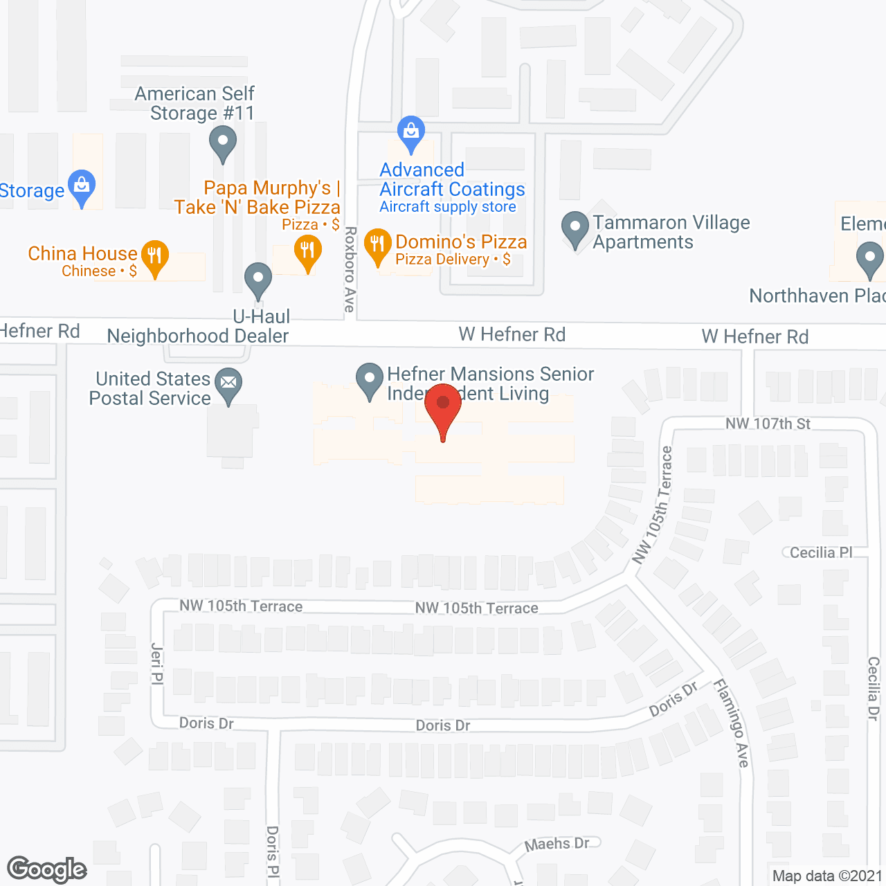 Hefner Mansions Senior Independent Living in google map