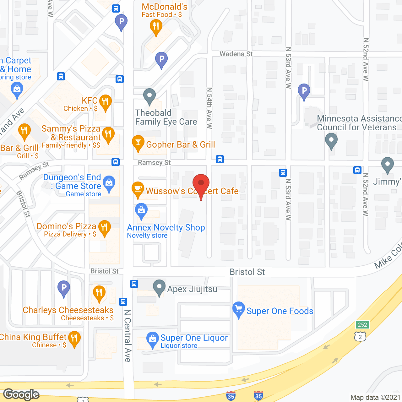 Ramsey Townhomes and Village in google map