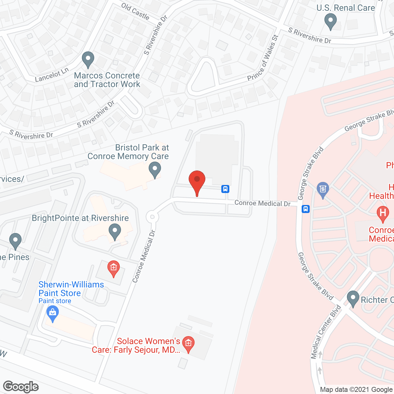 Bristol Park at Conroe in google map
