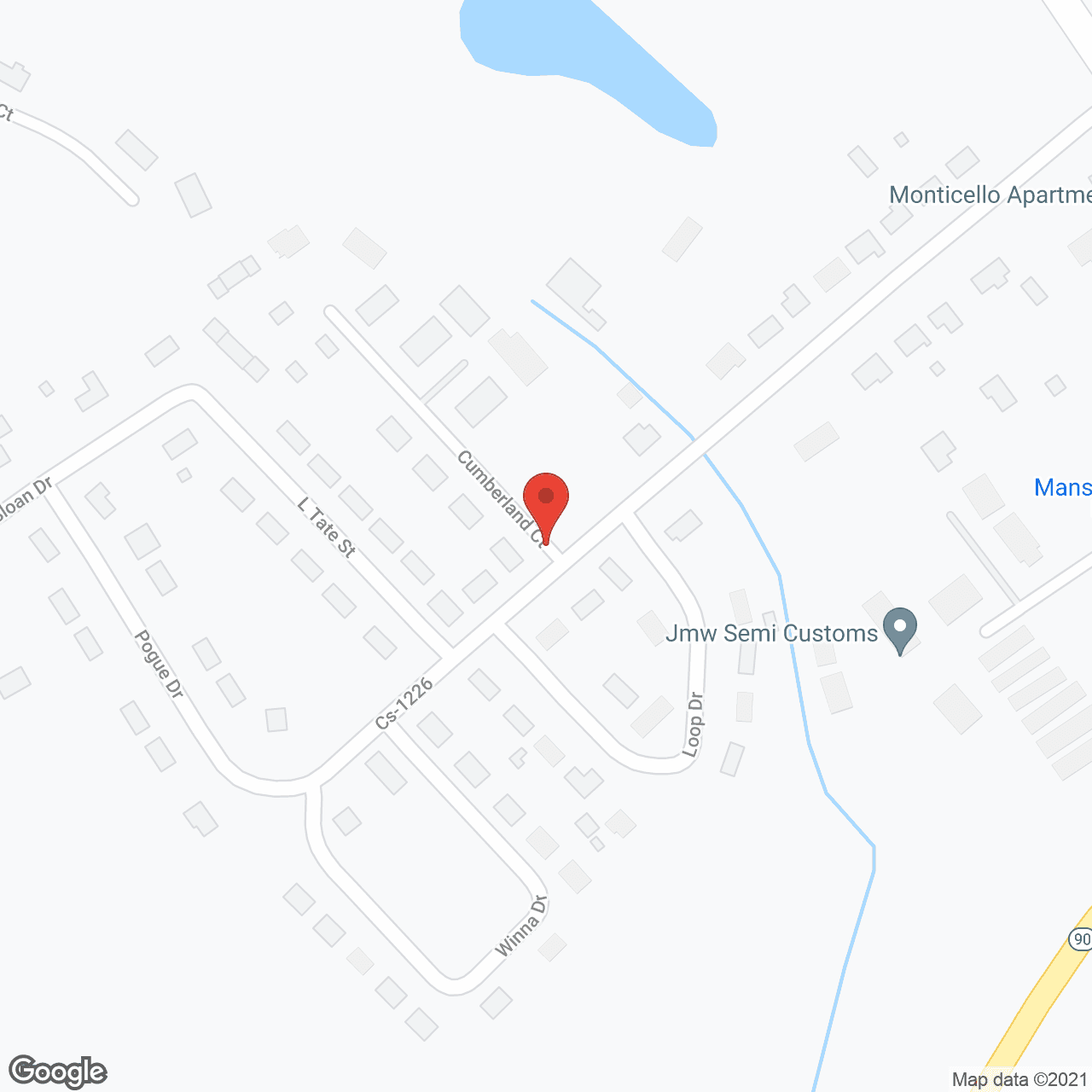 Monticello Senior in google map