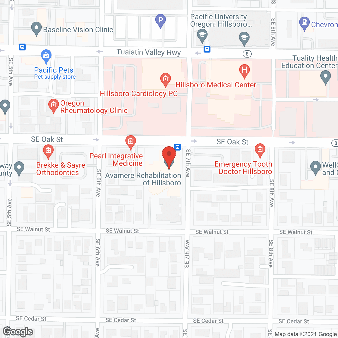 Hillsboro Rehab and Specialty Care in google map