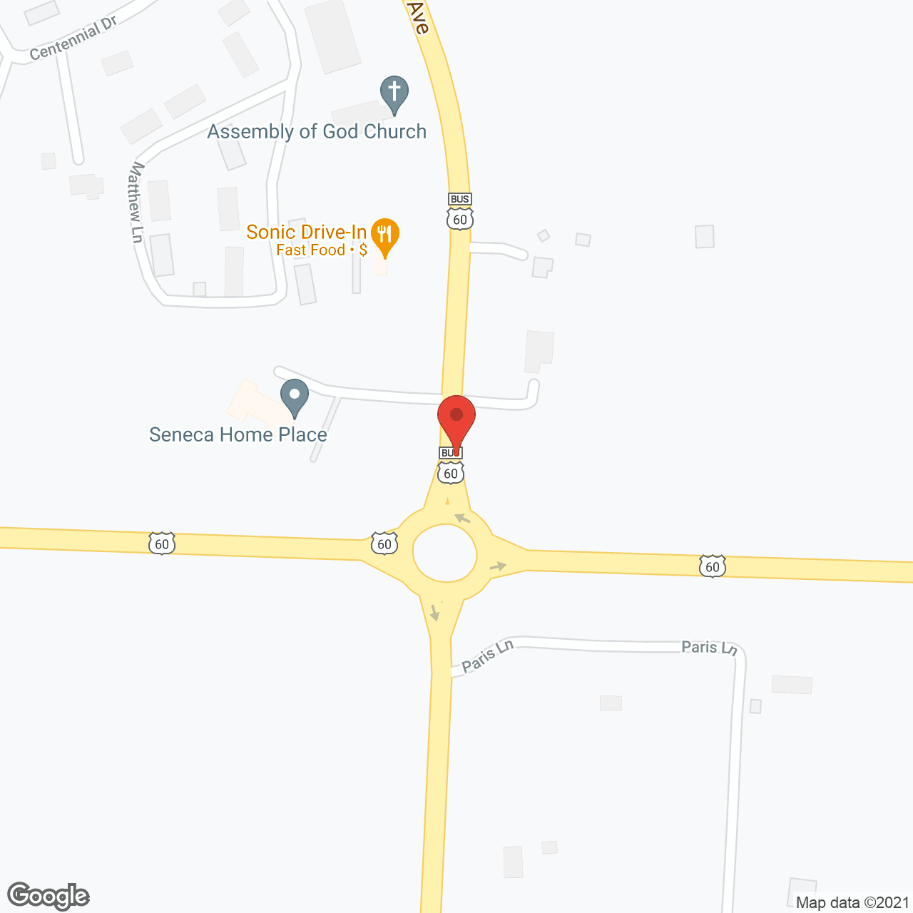 Seneca Home Place in google map