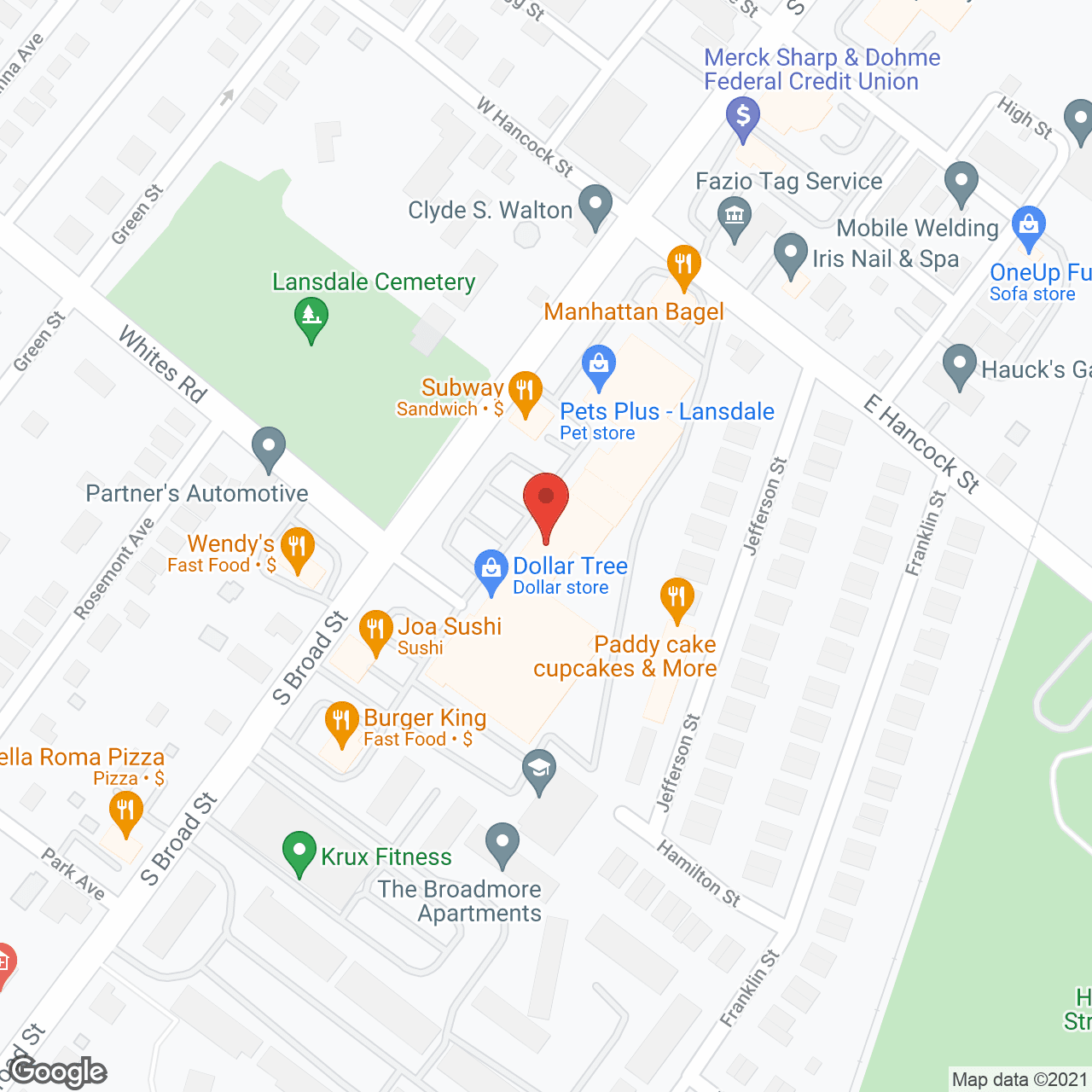 Hudson Estates in google map