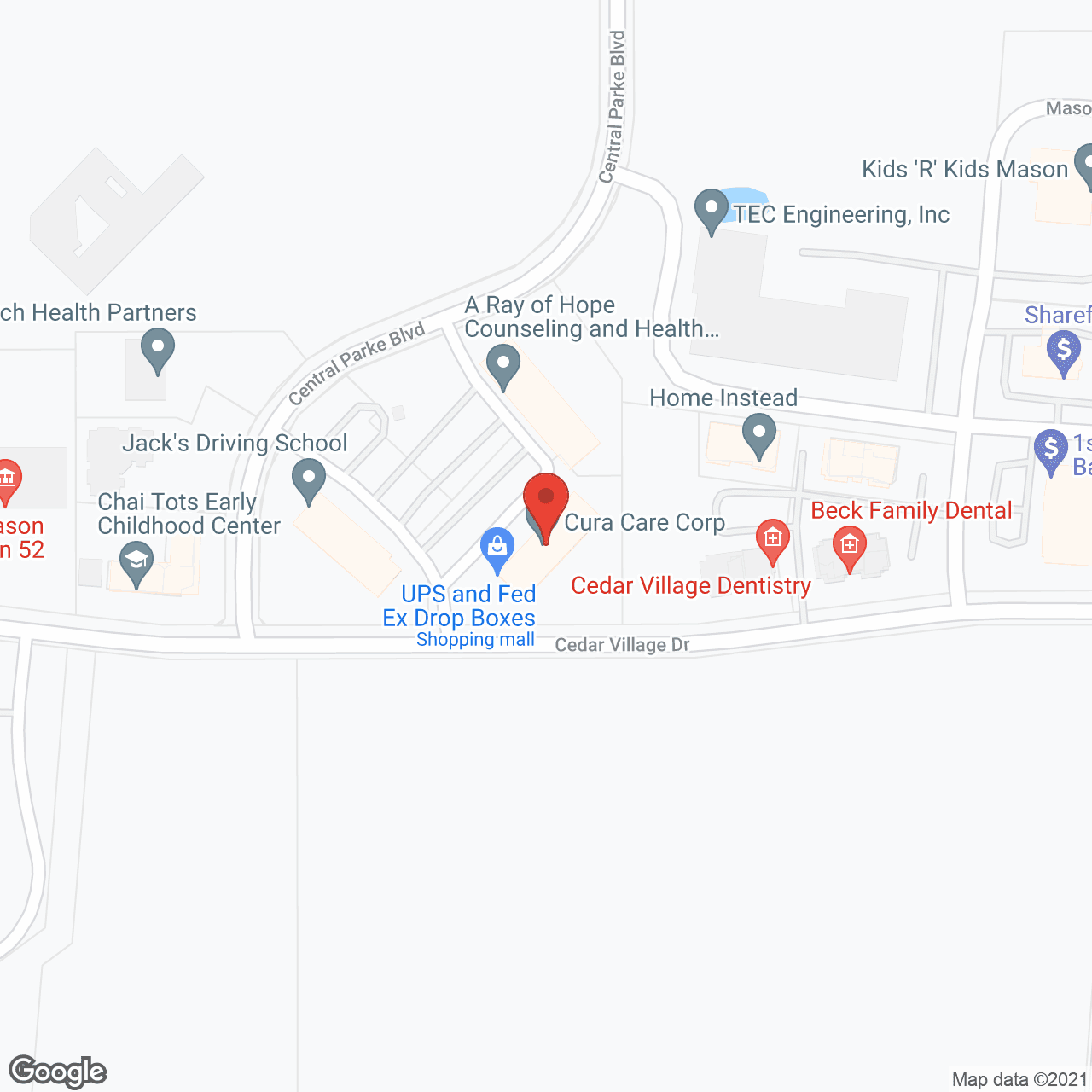 Cura Care Corp in google map