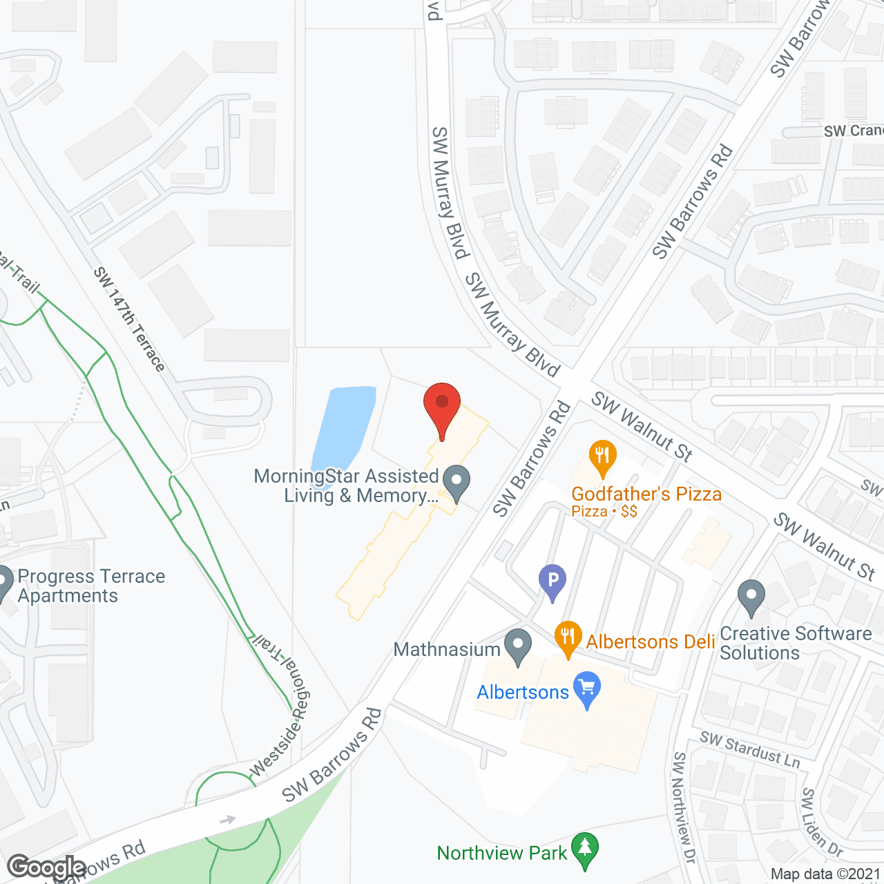 MorningStar of Beaverton in google map