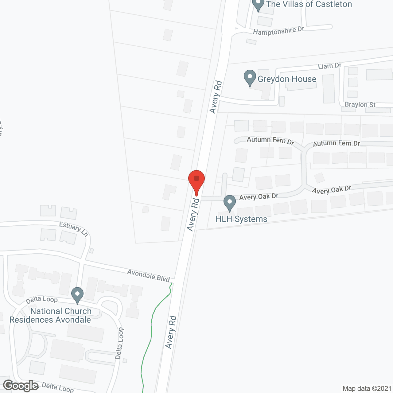 Avondale Senior Village in google map