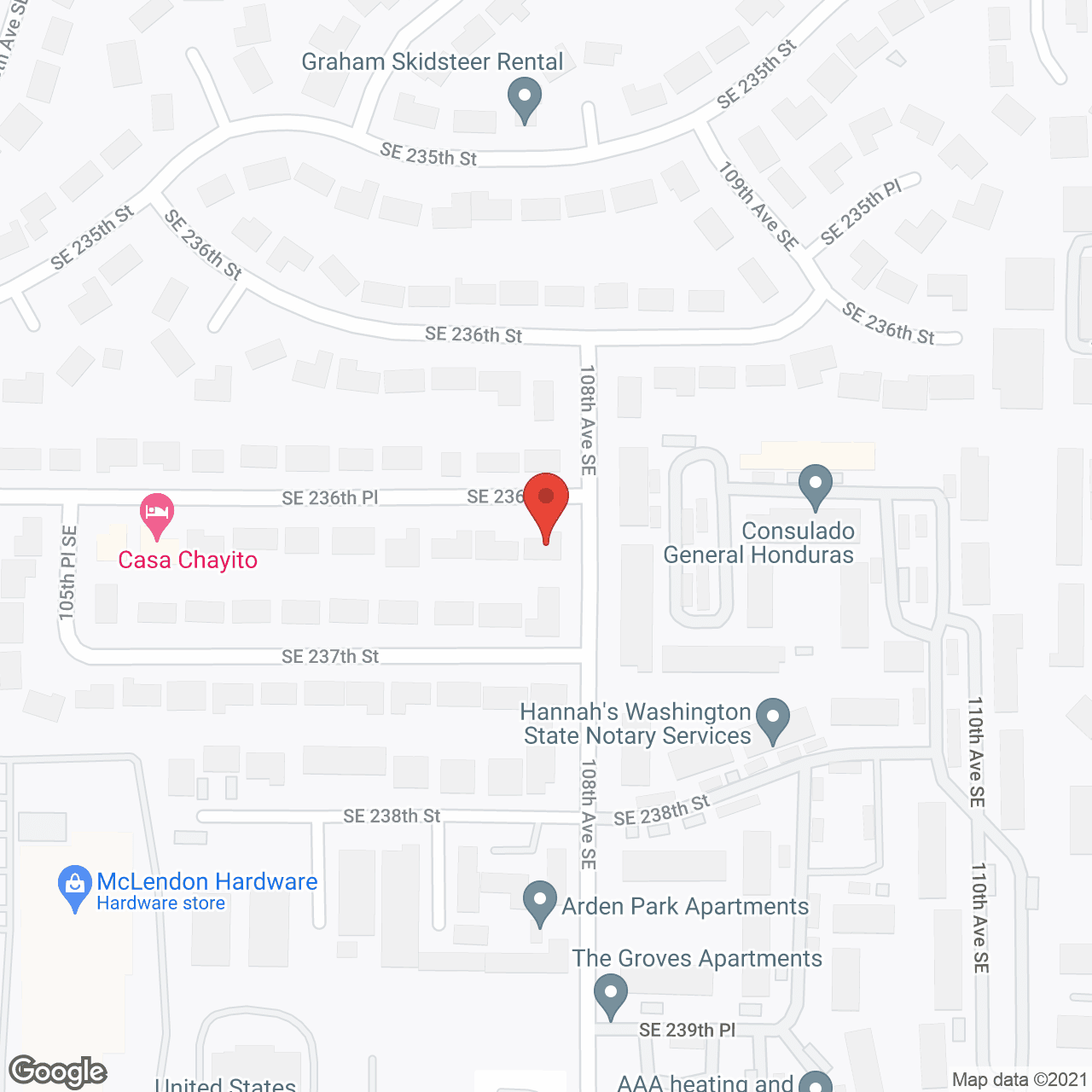 Aegis Adult Family Home, LLC in google map