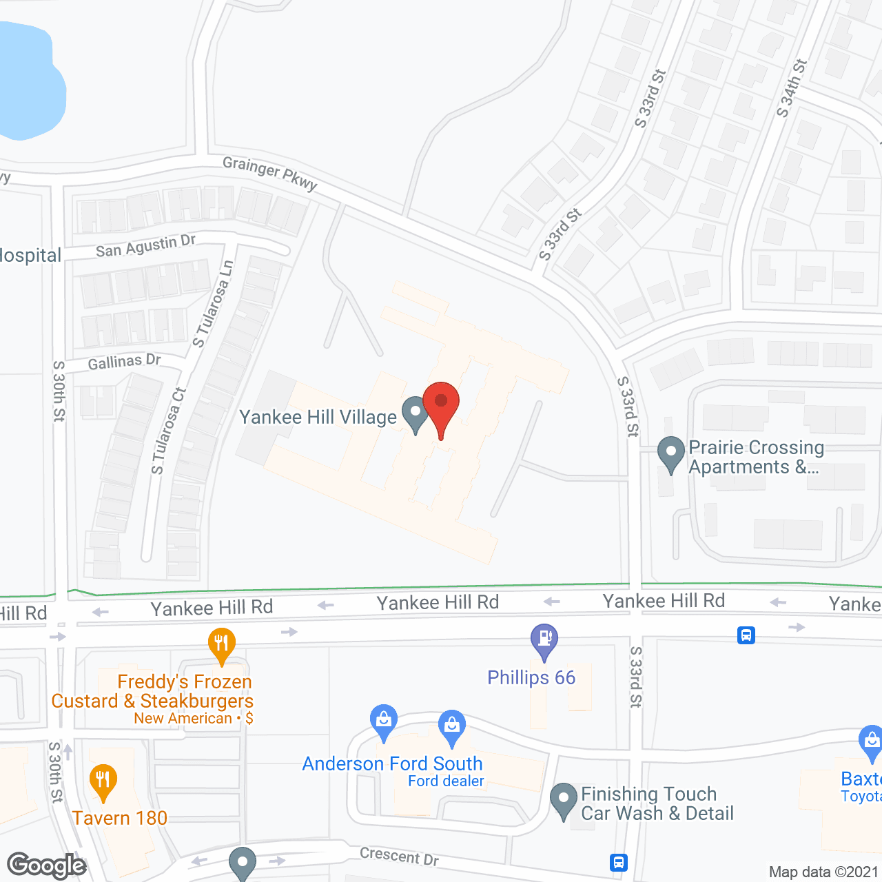 Yankee Hill Village in google map