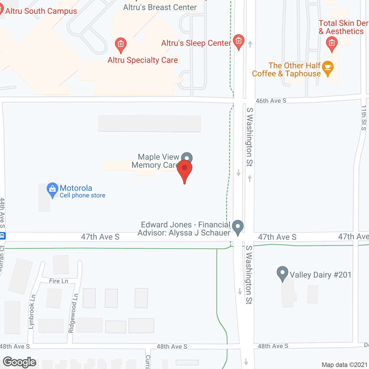 Maple View Memory Care in google map