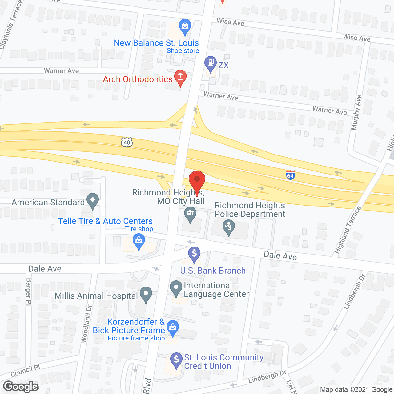 Allegro Richmond Heights in google map
