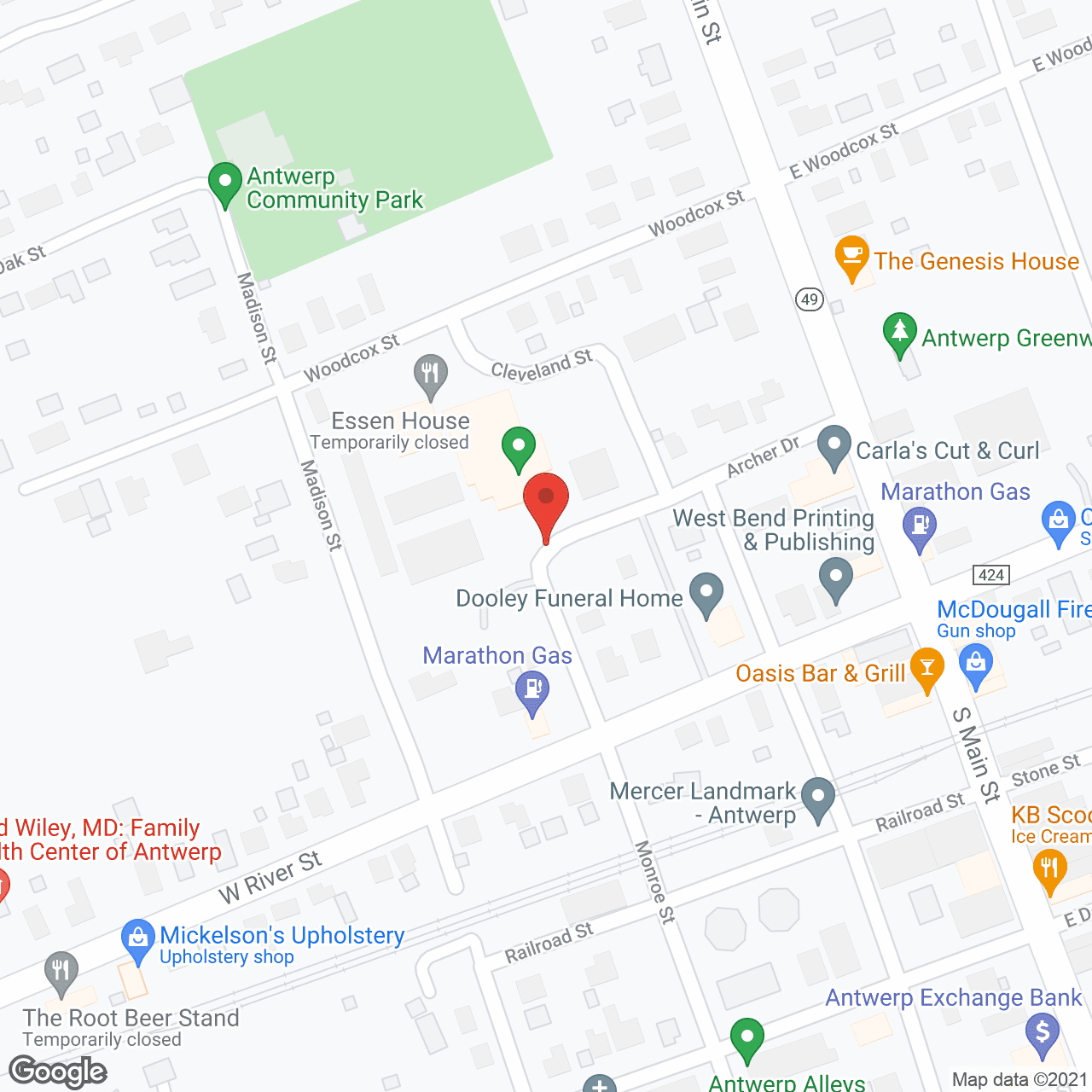Antwerp Manor in google map