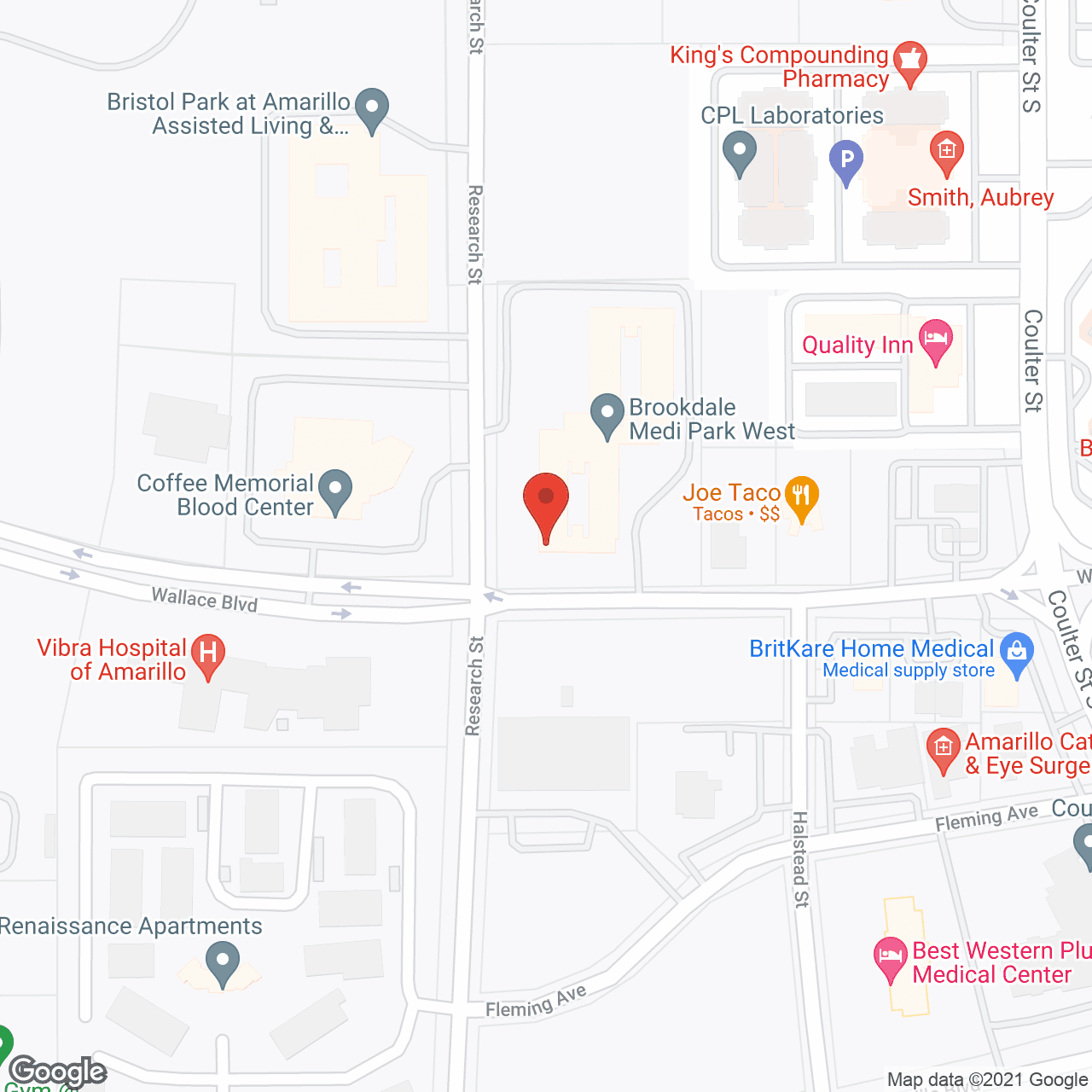 Brookdale Medi Park West in google map