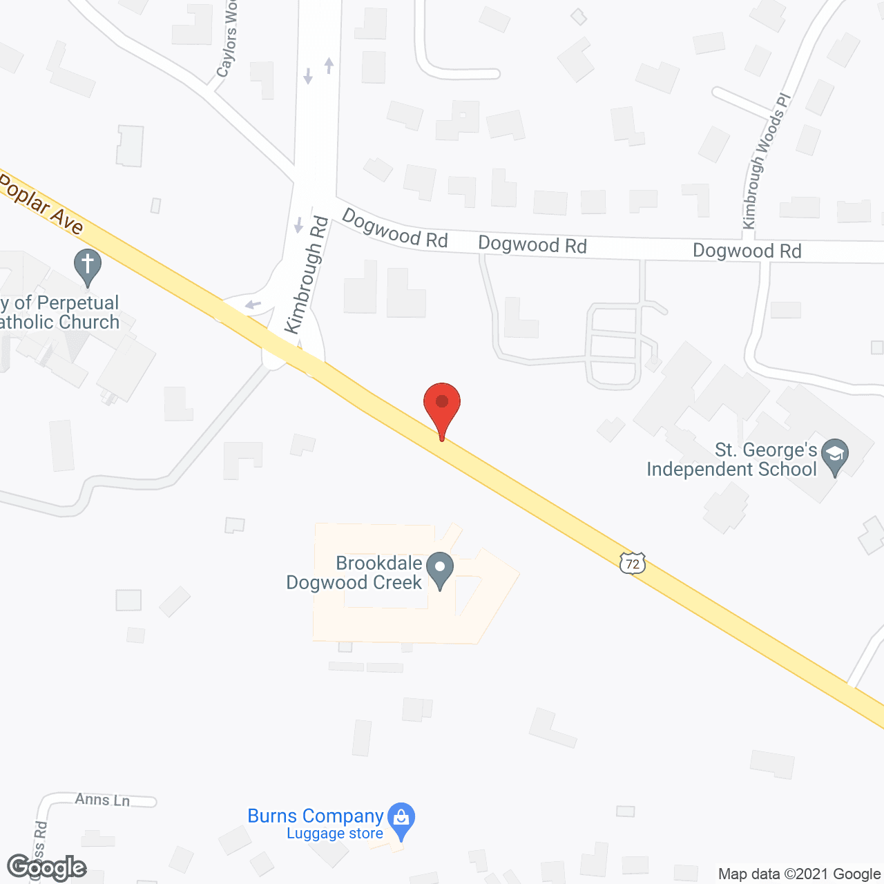 Brookdale Dogwood Creek in google map