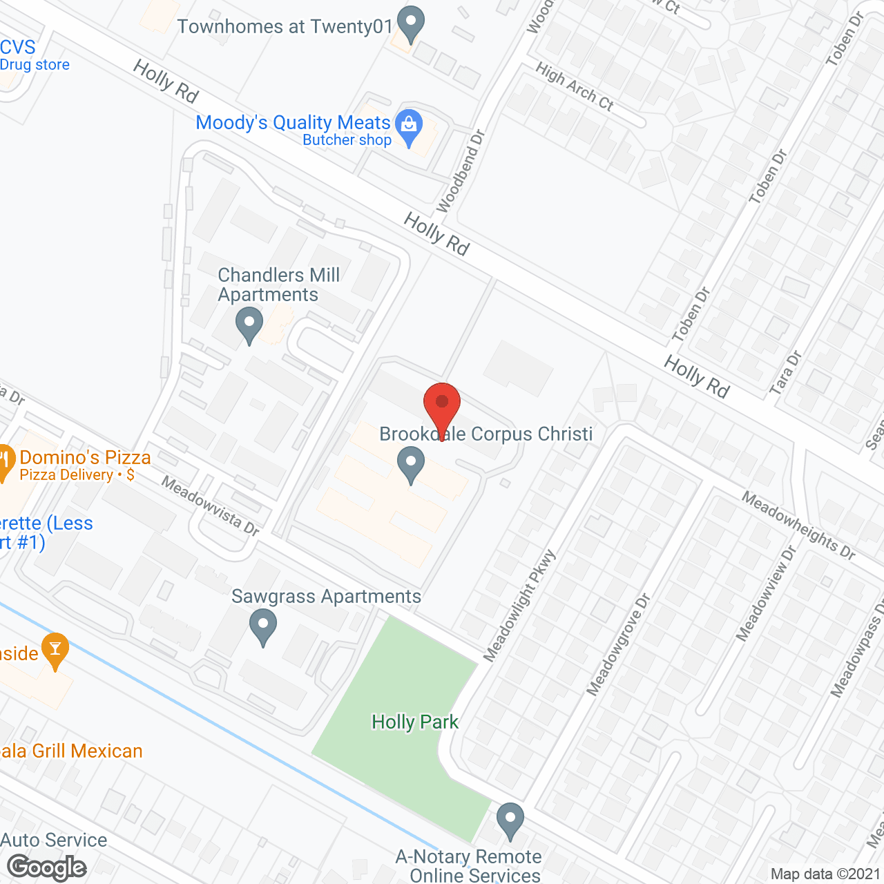 Brookdale Corpus Christi in google map