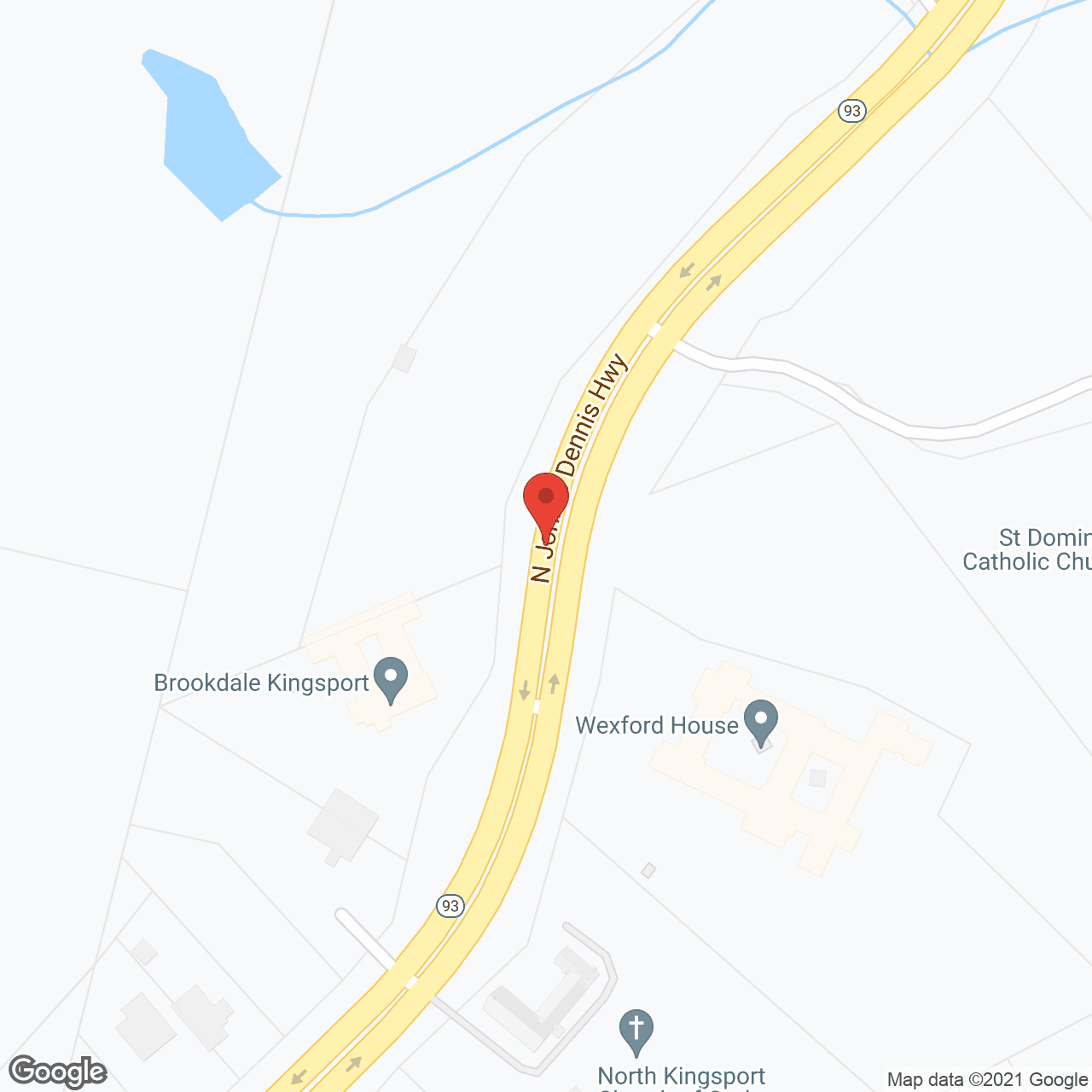 Brookdale Kingsport in google map