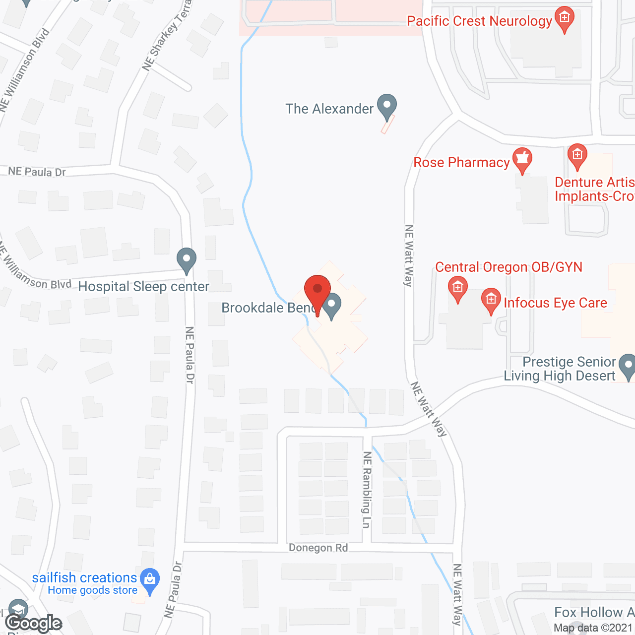 Brookdale Bend in google map