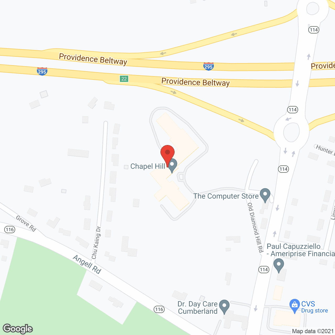 Chapel Hill Senior Living in google map