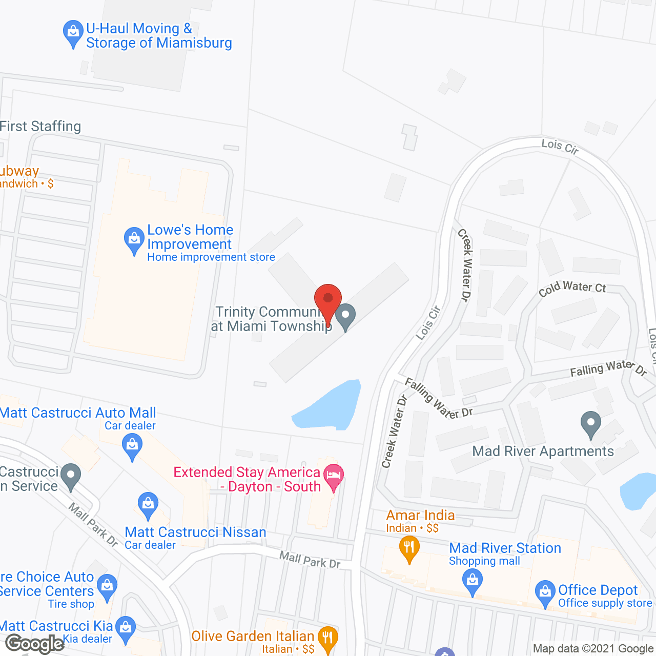 Trinity Community at Miami Township in google map