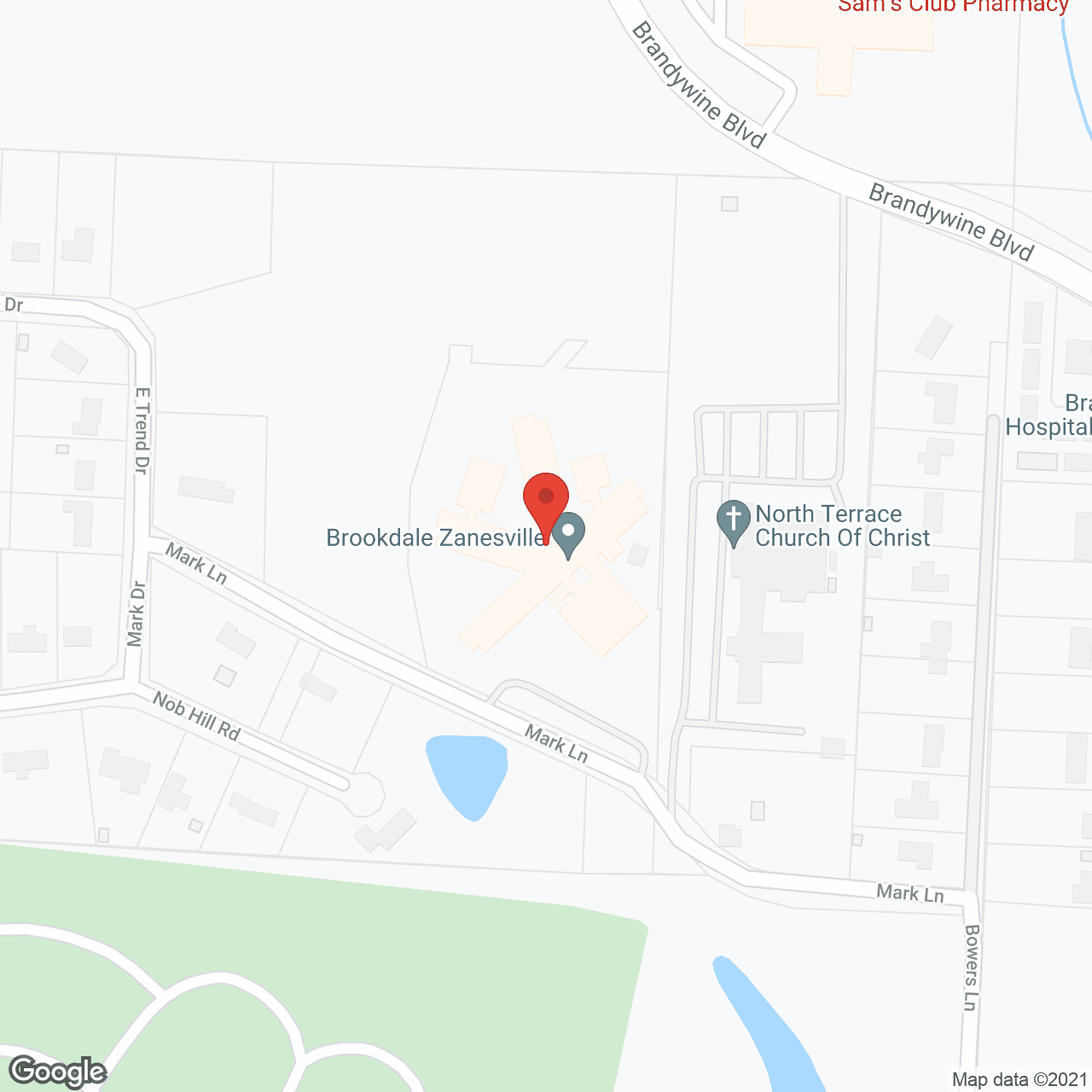 Brookdale Zanesville in google map