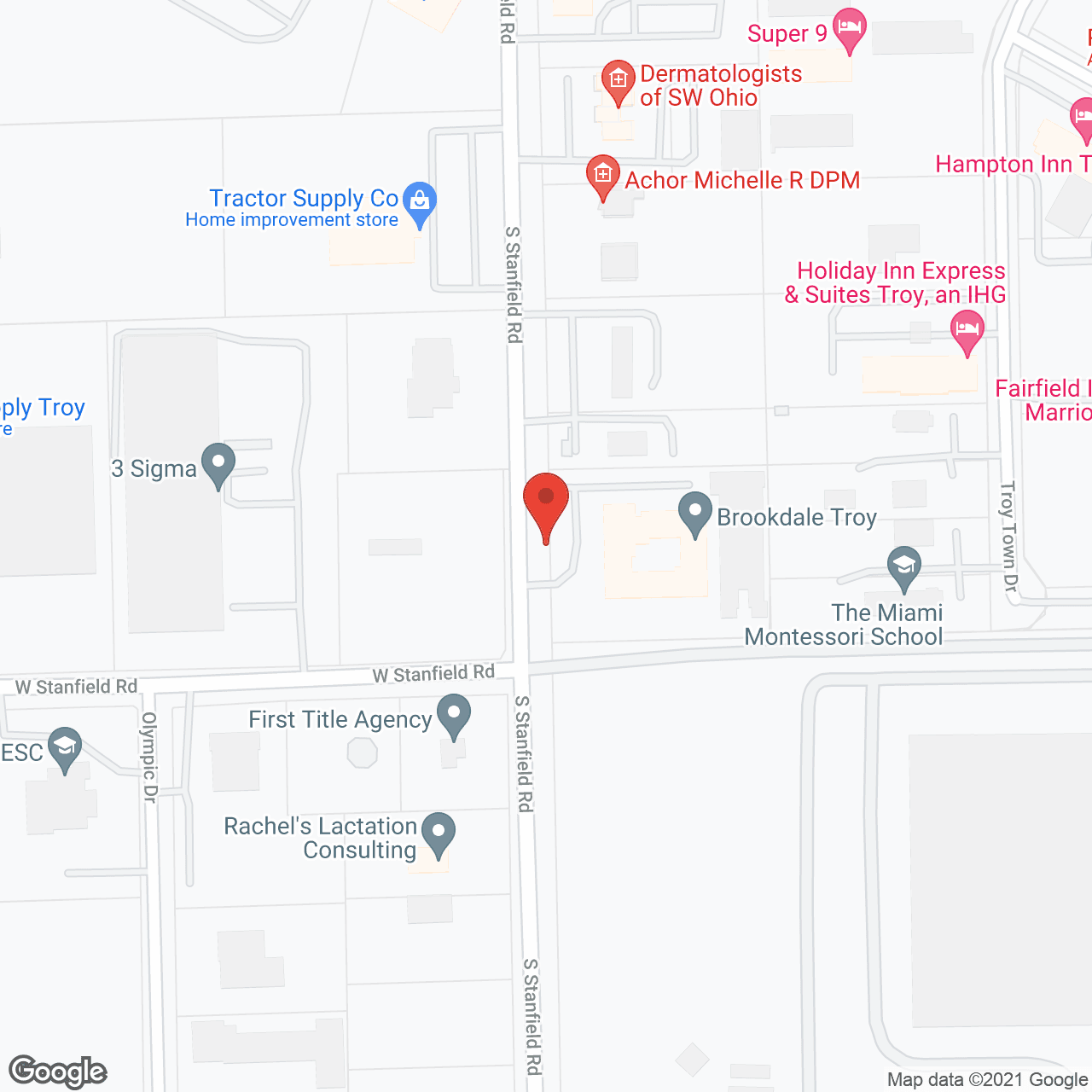 Brookdale Troy in google map