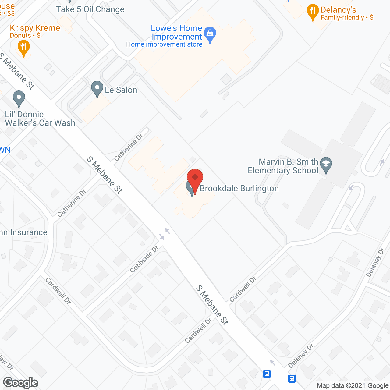 Brookdale Burlington Memory Care in google map