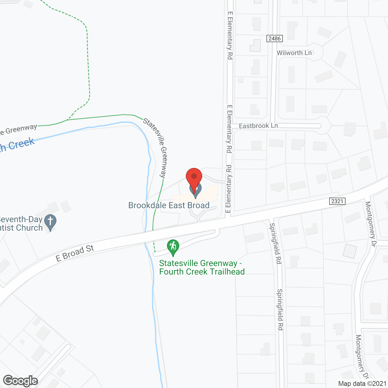 Brookdale East Broad in google map