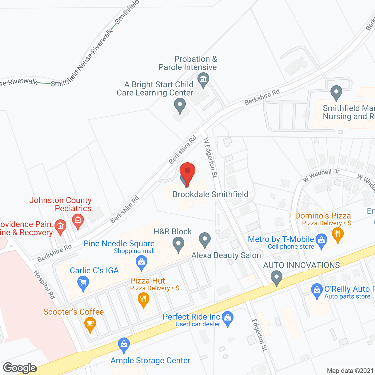 Brookdale Smithfield in google map