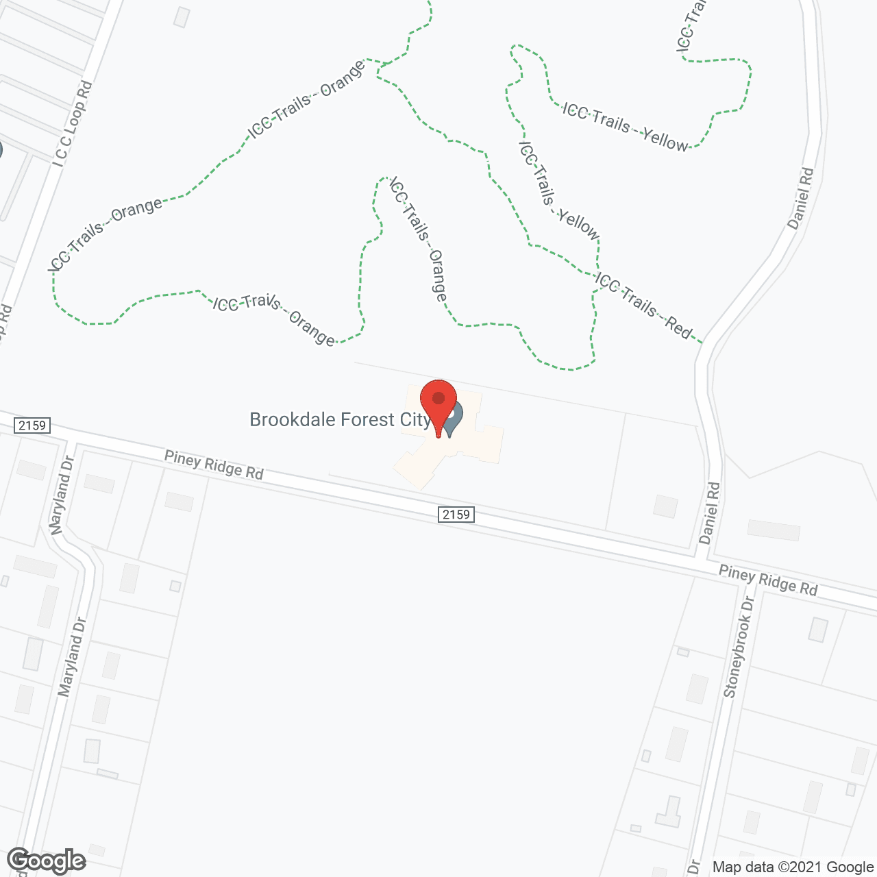 Brookdale Forest City in google map