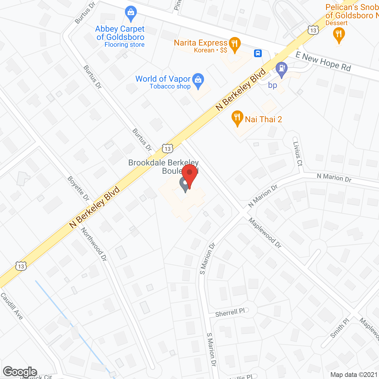 Navion of Goldsboro in google map