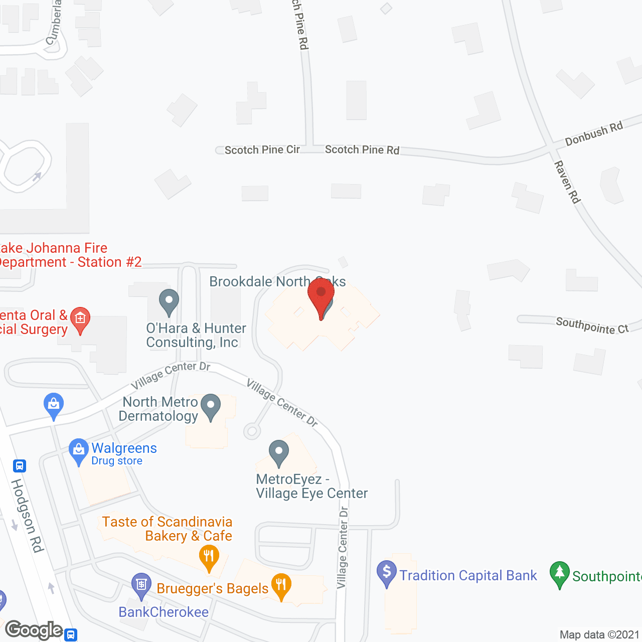 Brookdale North Oaks in google map