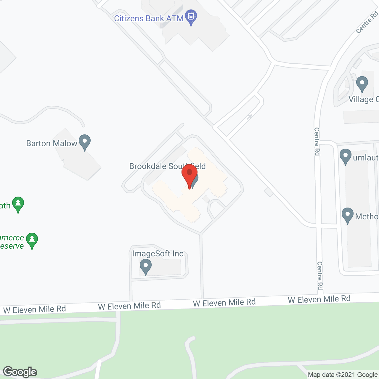 Brookdale Southfield in google map