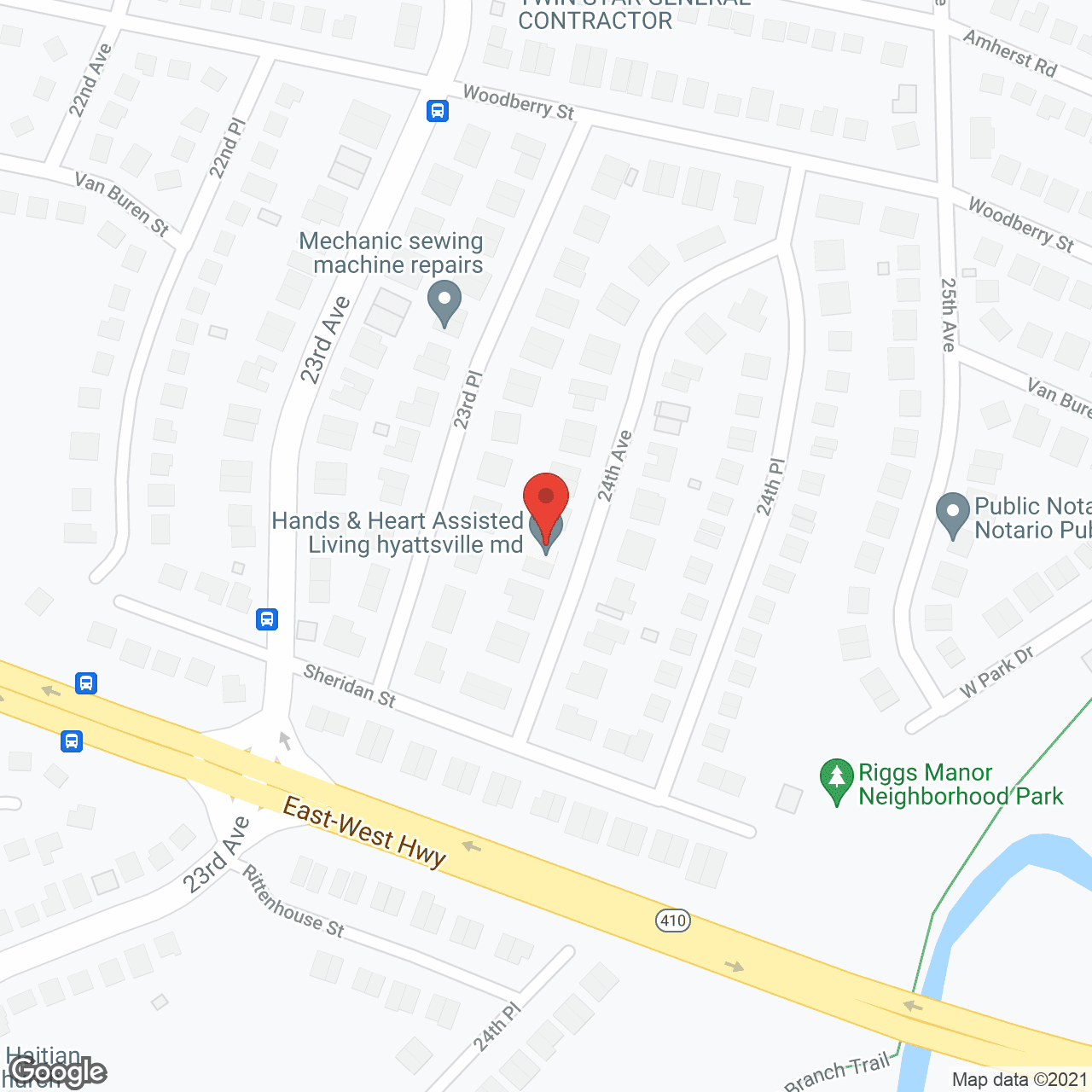 Hands and Heart Assisted Living Hyattsville in google map