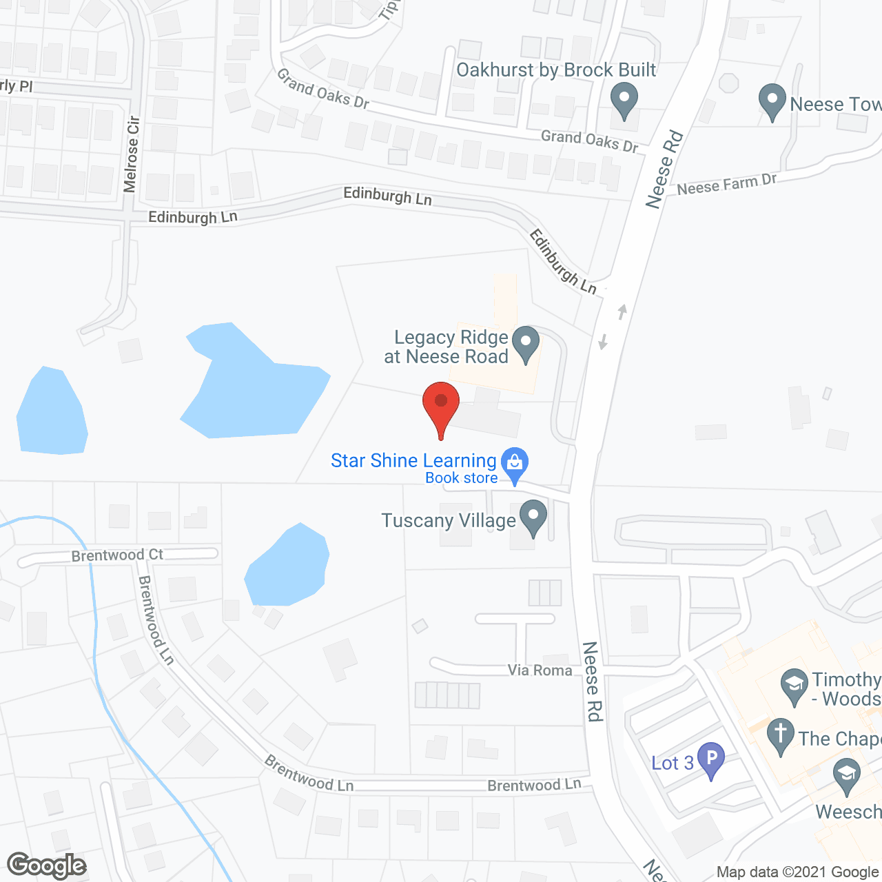 Bellevue at Neese Road in google map