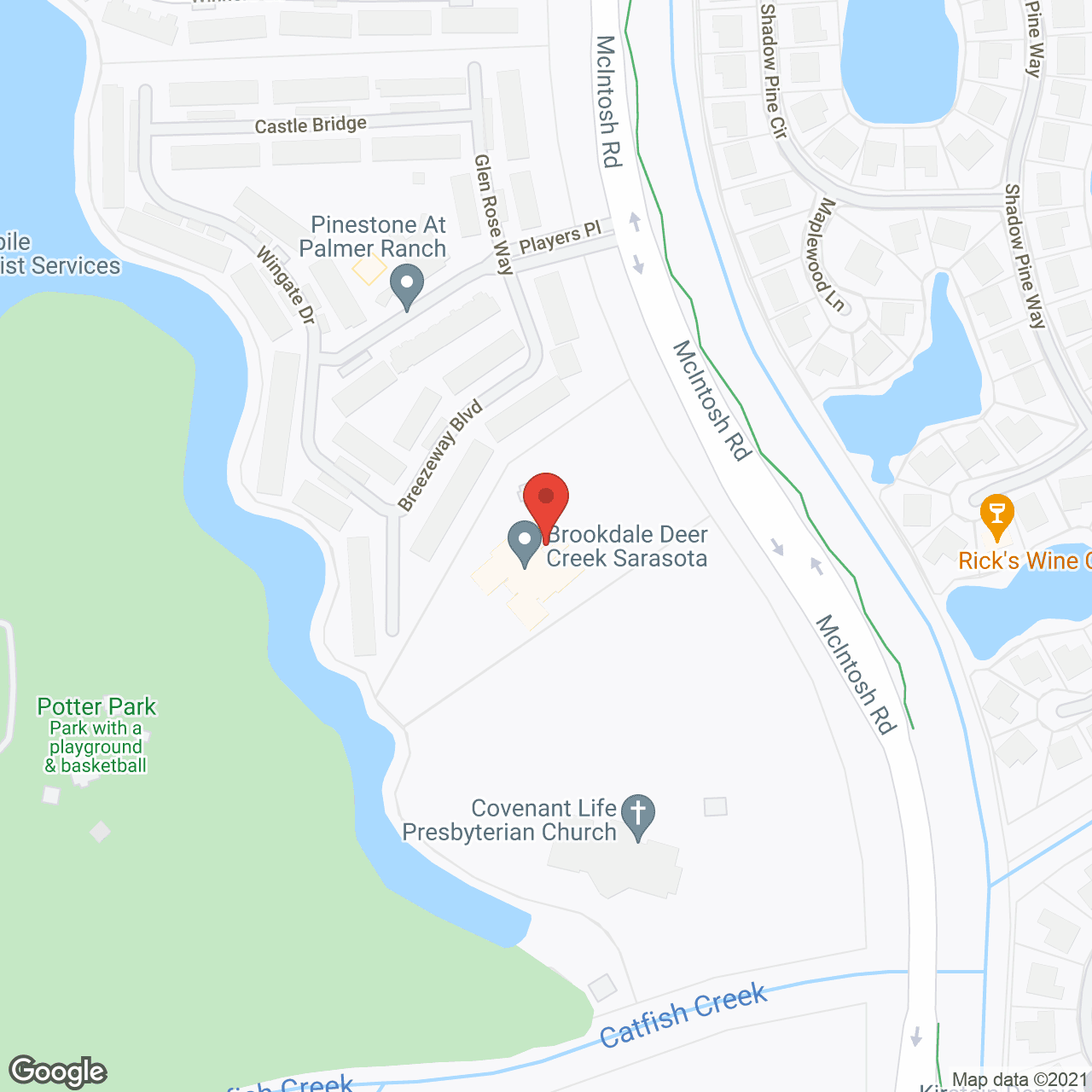 Brookdale Deer Creek Sarasota in google map