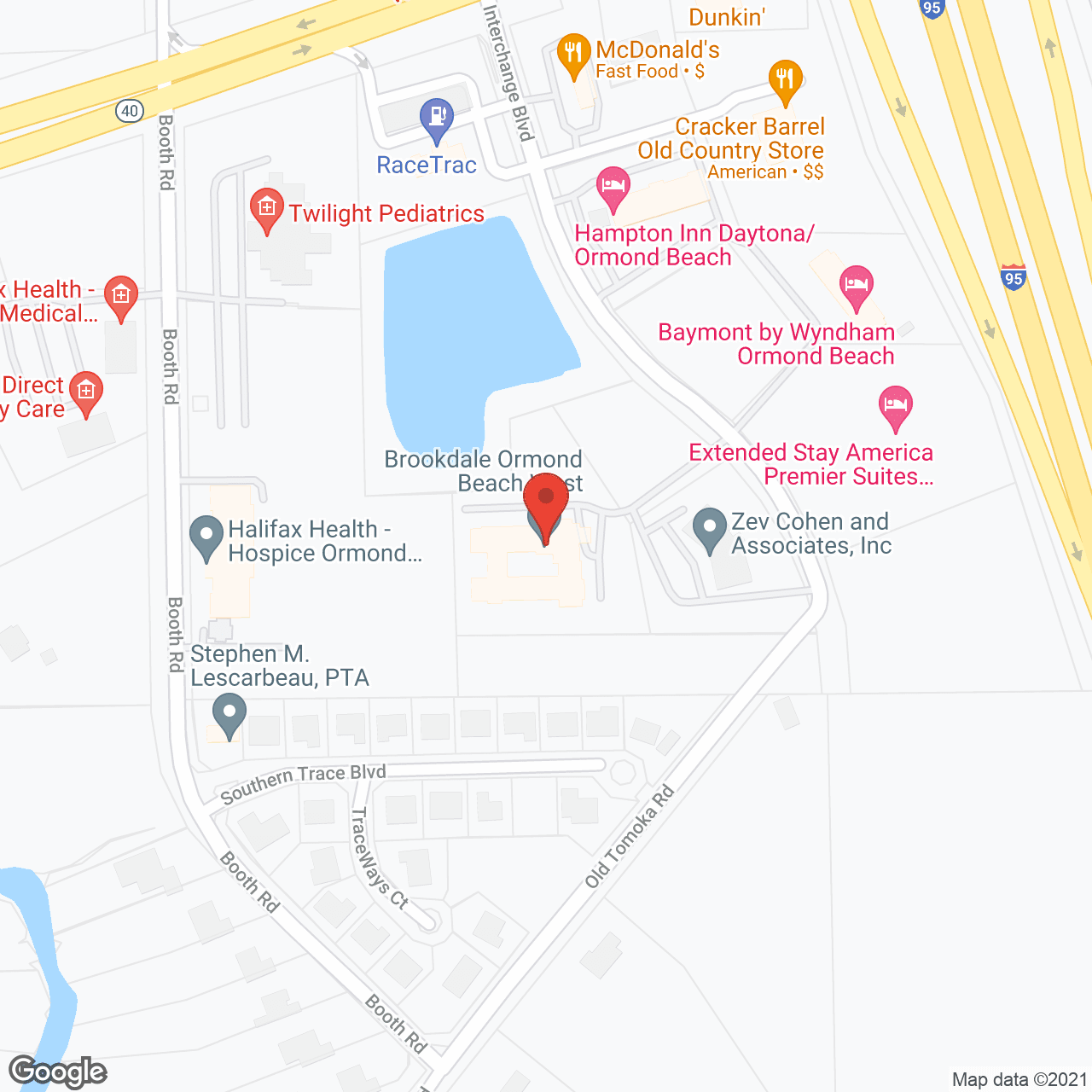 Brookdale Ormond Beach West in google map